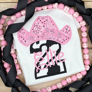 Cowgirl Birthday Shirt / Custom Birthday Shirt / Cowgirl Party / Toddler Birthday Shirt / Girls Birthday Shirt / Western Theme / Bandana