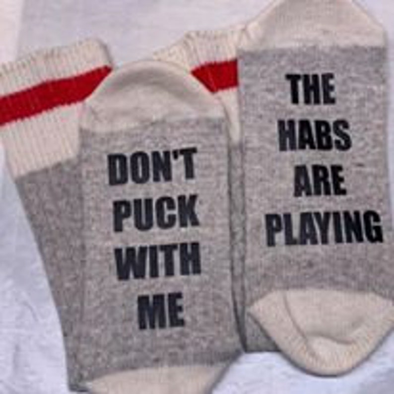 Hockey lover socks socks with sayings gift for him funny | Etsy