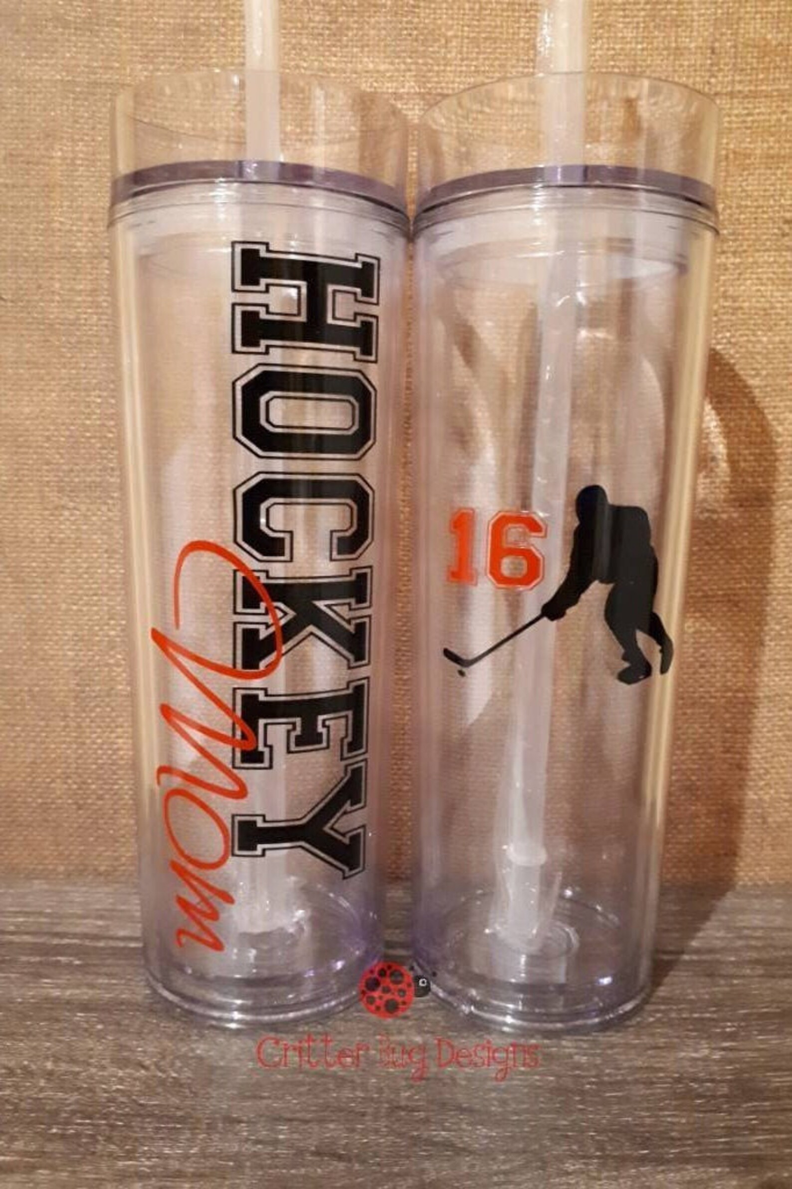 FREE PERSONALIZATION Hockey mom cup 16 oz Acrylic Double Etsy