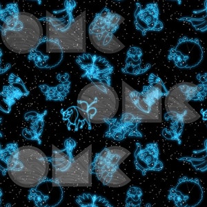Star Signs Digital Seamless Pattern