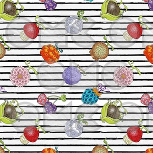 Devil Fruit Digital Seamless Pattern
