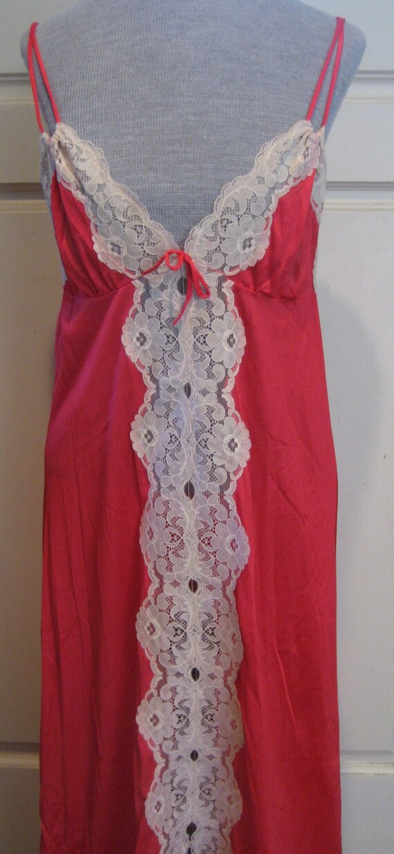 BARAD by Tom Bezduda Cute Vintage Nightgown Lingerie Red With - Etsy