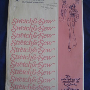 vintage Stretch and Sew pattern  no. 700 for Knit Fabrics, 1970&#39;s Slacks and Shorts SIZE 30&quot; - 46&quot; hip, never used