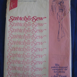 vintage Stretch and Sew pattern  no. 700 for Knit Fabrics, 1970&#39;s Slacks and Shorts SIZE 30&quot; - 46&quot; hip, never used