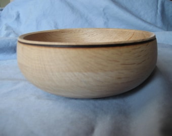 Handmade Turned Hard Wood Bowl, small unfinished wood bowl 4 2/4"