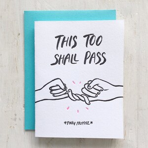 Pinky Versprechen Buchdruck Karte