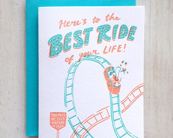 Best Ride Letterpress Card