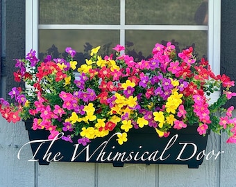 Wildflower window box Filler: Vibrant Floral Arrangement, Drop In Decor - Colorful Flowers for porch