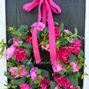 Pink peony wreath - spring wreath - front door wreath - new for spring wreath