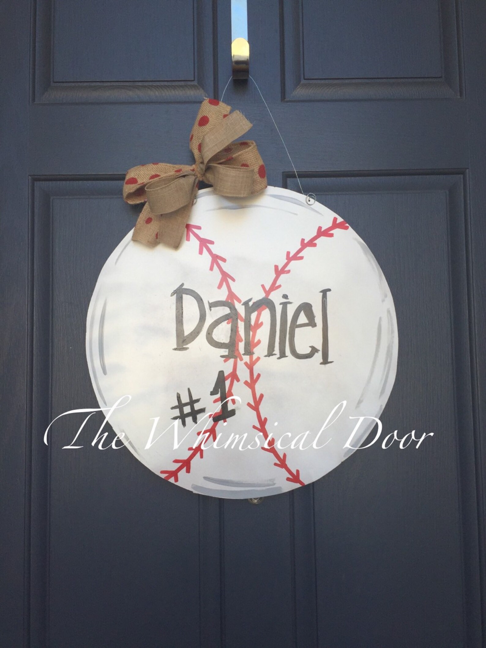 Baseball Door Hanger Softball Door Hanger Etsy