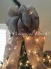 Burlap Tree Bow Tree Topper Bow Farmhouse tree bow Farmhouse Christmas 