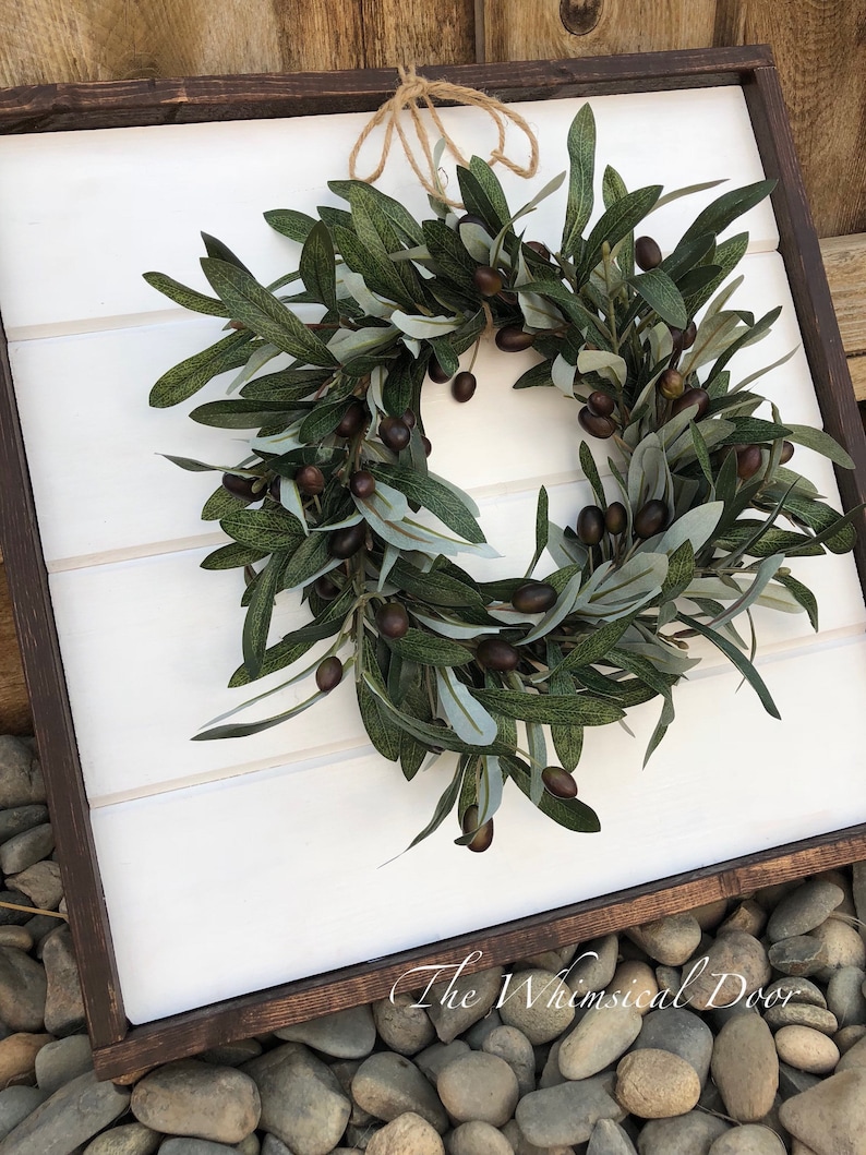 Olive wreath olive Branch wreath farmhouse wreath peace Etsy