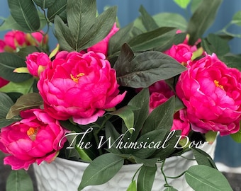 Urn filler - drop in arrangement - Bright pink peony urn filler