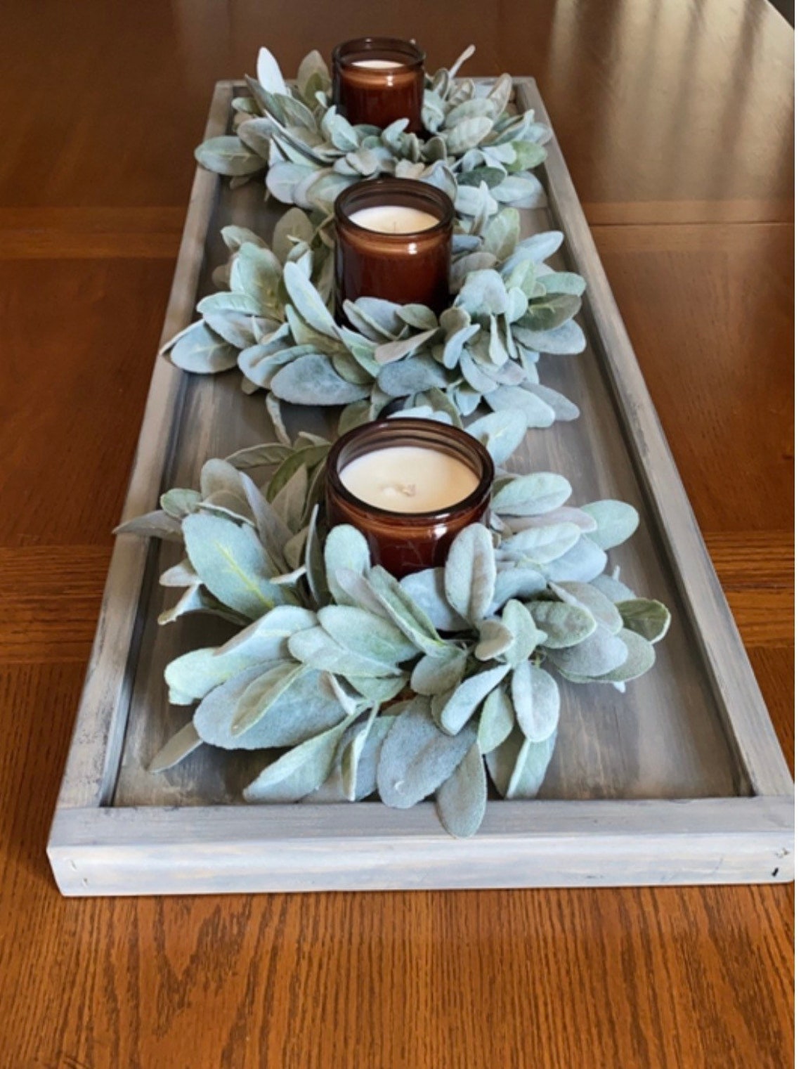 Lambs Ear With Eucalyptus Wreath Eucalyptus and Lambs Ear Etsy