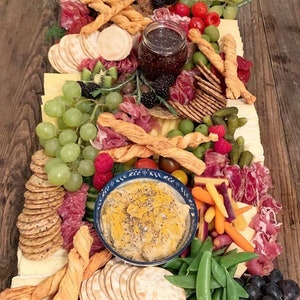 Charcuterie board - Serving board - Wood food board - meat and cheese board - table board- farmhouse decor- cheese platter