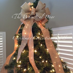 BEST SELLER Burlap Tree Bow -  tree bow - tree topper bow