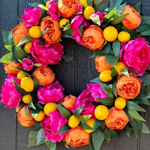 peony wreath Citrus Dreams front door wreath wreaths grand millennial image 8