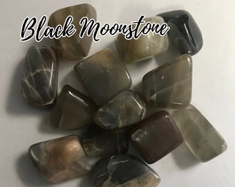 BLACK MOONSTONE NUGGETS for Emotional Trauma / Stones for Releasing Blockages / One Ounce for Grid Work