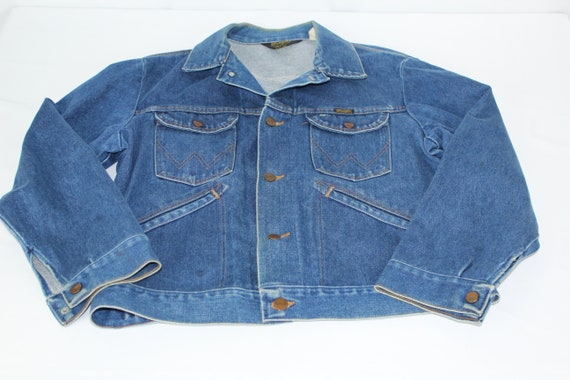 VTG 70s Wrangler USA Mens Size 42 Blue Jean Denim