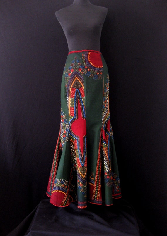 Vintage 1970s African (Ethiopia) Print Ankara Bot… - image 1