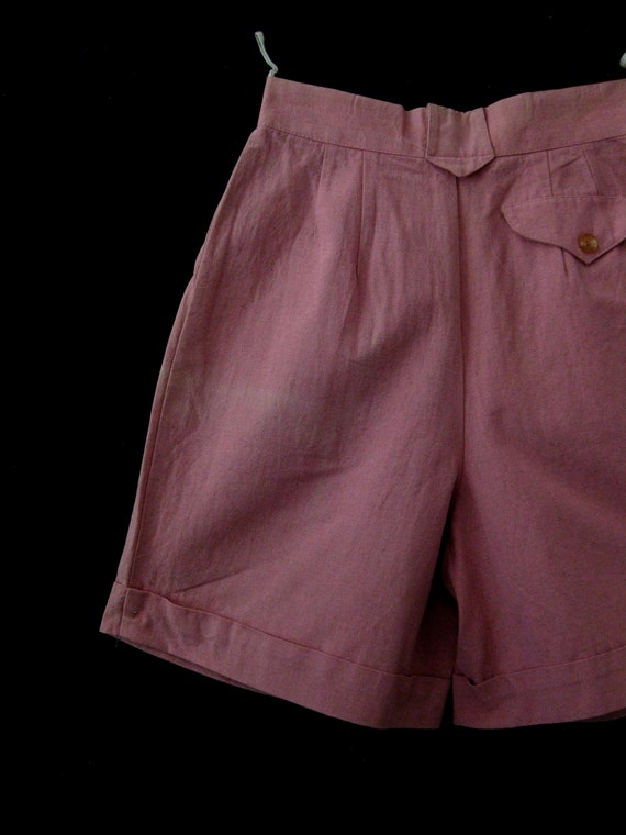 2 Pairs Vintage 1980s Shorts Pink and Beige. Size… - image 6