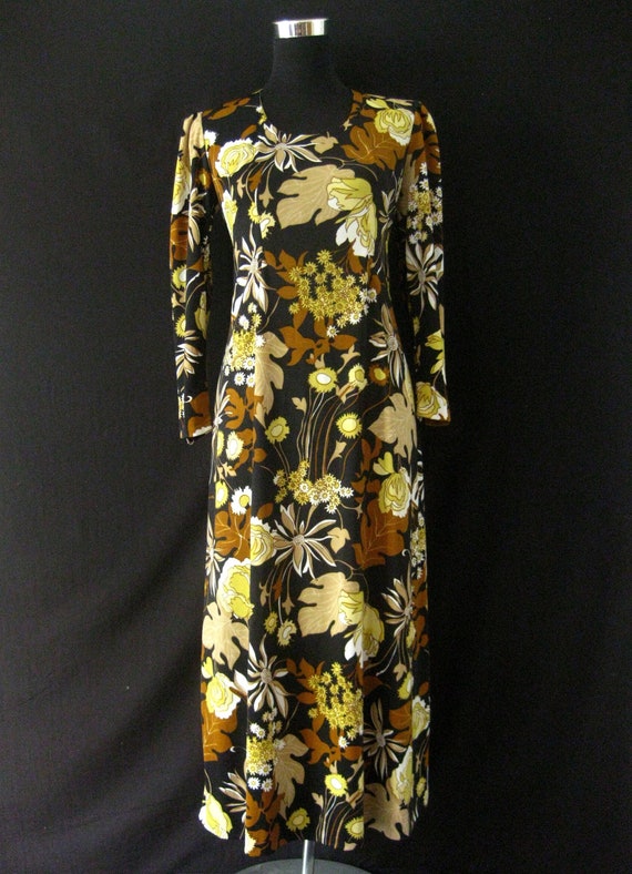 Vintage 1970s Nylon Midi Dress.