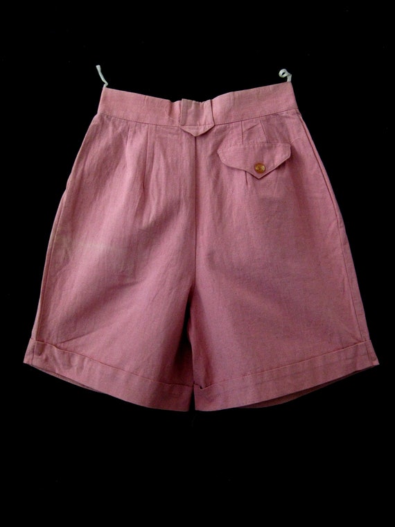 2 Pairs Vintage 1980s Shorts Pink and Beige. Size… - image 5