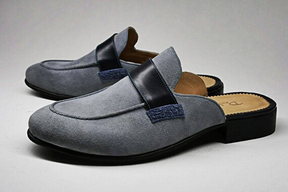 leather mule slippers