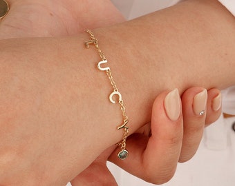 Name Bracelet Letters Bracelet Custom Bracelet Initial Bracelet Name Jewelry Gold Name Bracelet Custom Name Bracelet Initial Charm Bracelet