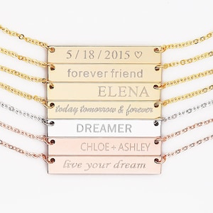 Graduation gift, Bridesmaid Necklace, Bridesmaid gift, Custom Name Necklace, Friendship Necklace, Custom personalized, Handmade Jewelry Gift