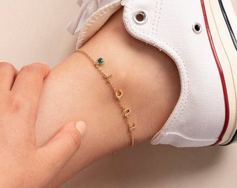 Custom Name Anklet • Anklet • Name Anklet • Anklet Bracelet • Anklets for Women • Gold Anklet Bracelet • Personalized Anklet • Dainty Anklet
