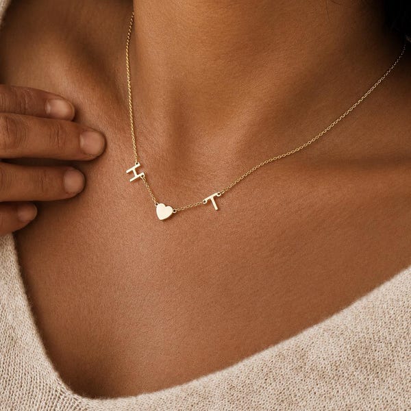 Collier mère, Collier prénom, Collier lettre personnalisé, Collier initiale, Bijoux faits main personnalisés, Cadeau pour maman