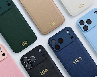 Custom Embossed Phone Case, Personalised Leather Case iPhone, Custom iphone case, iPhone 17 Pro Case, iPhone 17 Case