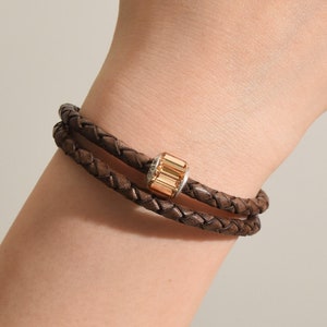 お母さんへの母の日ギフト、おばあちゃんへの母の日ギフト、お母さんへの誕生石ブレスレット、クリスタルブレスレット、パーソナライズされたレザーブレスレット、