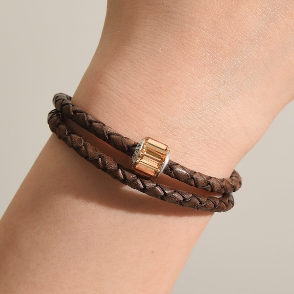 お母さんへの母の日ギフト、おばあちゃんへの母の日ギフト、お母さんへの誕生石ブレスレット、クリスタルブレスレット、パーソナライズされたレザーブレスレット、