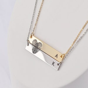 Personalized  Necklace, Custom Name Necklace Coordinate Necklace, Bridesmaid Gift, personalized bar necklace, Best friend gift for women N1