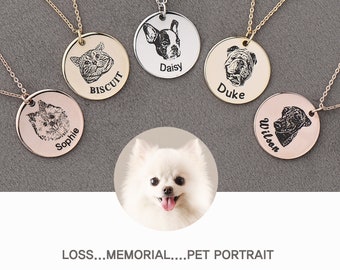 Custom Pet Portrait Dog Necklace for Mom Dog and Cat Necklace Pet Lover Personalized Gift Dog Mom Necklace Dog Pet Gifts Custom Necklace