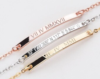 Bridesmaid gift,Best Friend Bracelet,Friend Bracelet,best friends gift,Personalized Bracelet for women,Coordinates bracelet,Custom bracelet