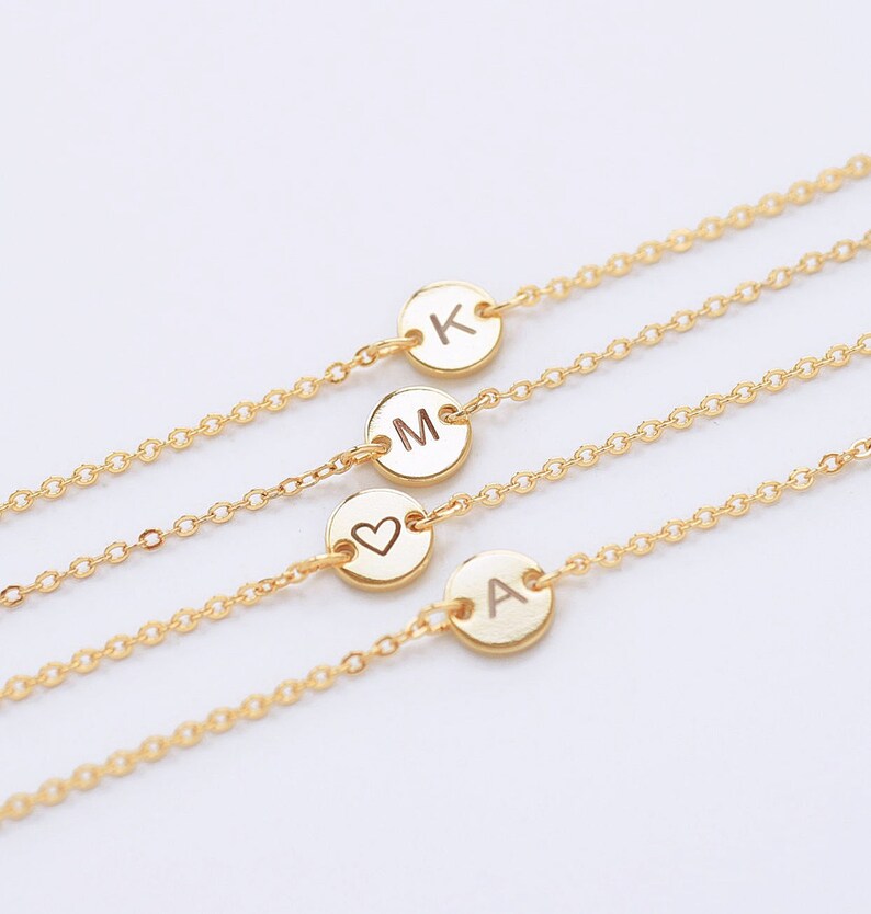 Dainty Initial Bracelet Personalized Bracelet Monogram Etsy