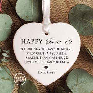 Sweet 16 gift for girl, Ornament, Sweet Sixteen Gift, 16th Birthday gift for girl, Sixteenth Birthday Present, 16th Birthday Keepsake