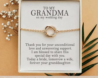 Personalized Birthstone Grandma of the Bride gift, Grandmother gift, To My Grandma Wedding Gift, Wedding gift for Grandma Bracelet