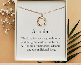 Grandma Necklace, Grandma Gift, Grandmother birthday gift, Grandma jewelry, Mothers day gifts for Grandma, Knot necklace