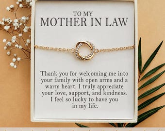 Birthstone Mother in Law Bracelet, Mother in Law wedding gift birthday gift, mother's day gift, Personalized mother in law christmas gift