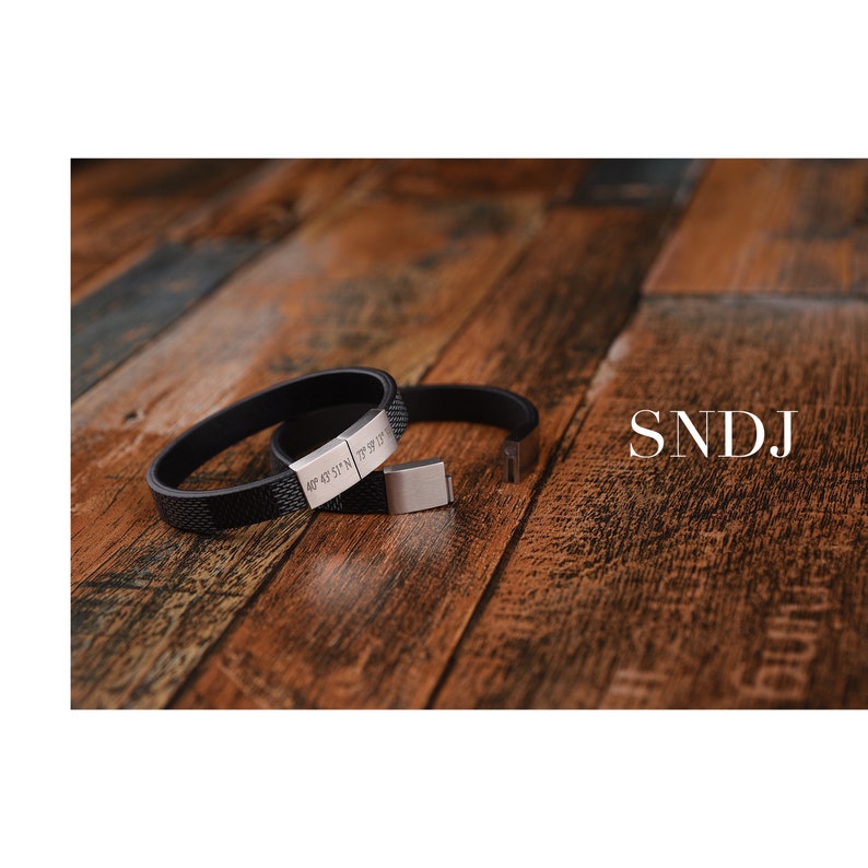 Coordinate Bracelet Friendship Bracelets Engraved Bracelets Etsy