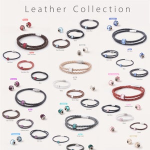 Personalized Bracelet, Birthstone Bracelet for Mom, Crystal Bracelet, Gemstone Bracelet, Personalized Leather Bracelet, Best Gift for Women image 4