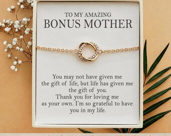 Bonus mom gift, Bonus mom Bracelet, Mother’s Day Gift for Bonus mom, Bonus mom Birthday gift, Bonus mom Christmas gift,  wedding gift