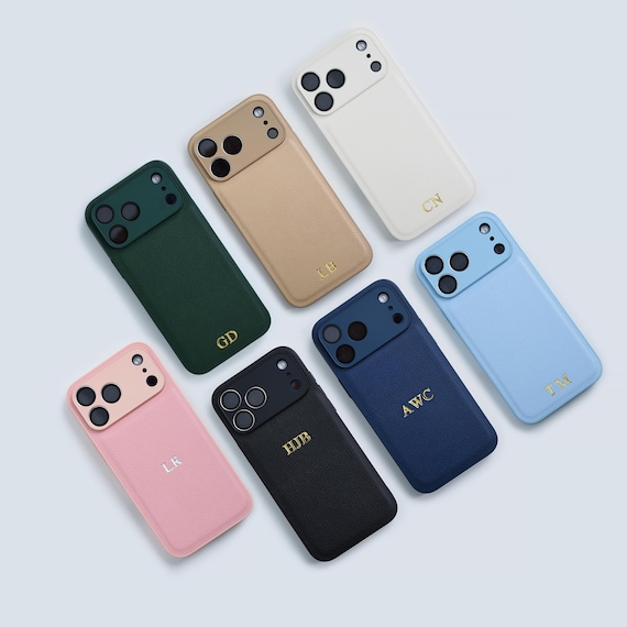Custom Embossed Phone Case, Personalised Leather Case iPhone, Custom iphone case, iPhone 17 Pro Case, iPhone 17 Case