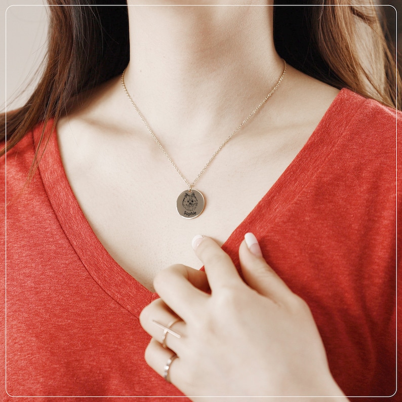 Personalized Necklace Custom Pet Lovers Dog Jewelry Pet Etsy