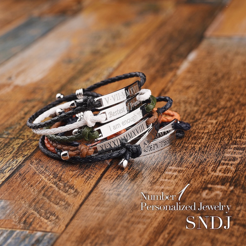 Engravable Bracelets For Men Custom Catholic Religious Bracelet