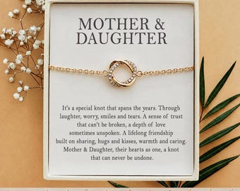 Mother Daughter Bracelet, gift for Mother, gift for Daughter, Mother’s Day Gift for mother Birthday gift, Mom Christmas gift, from Daughter